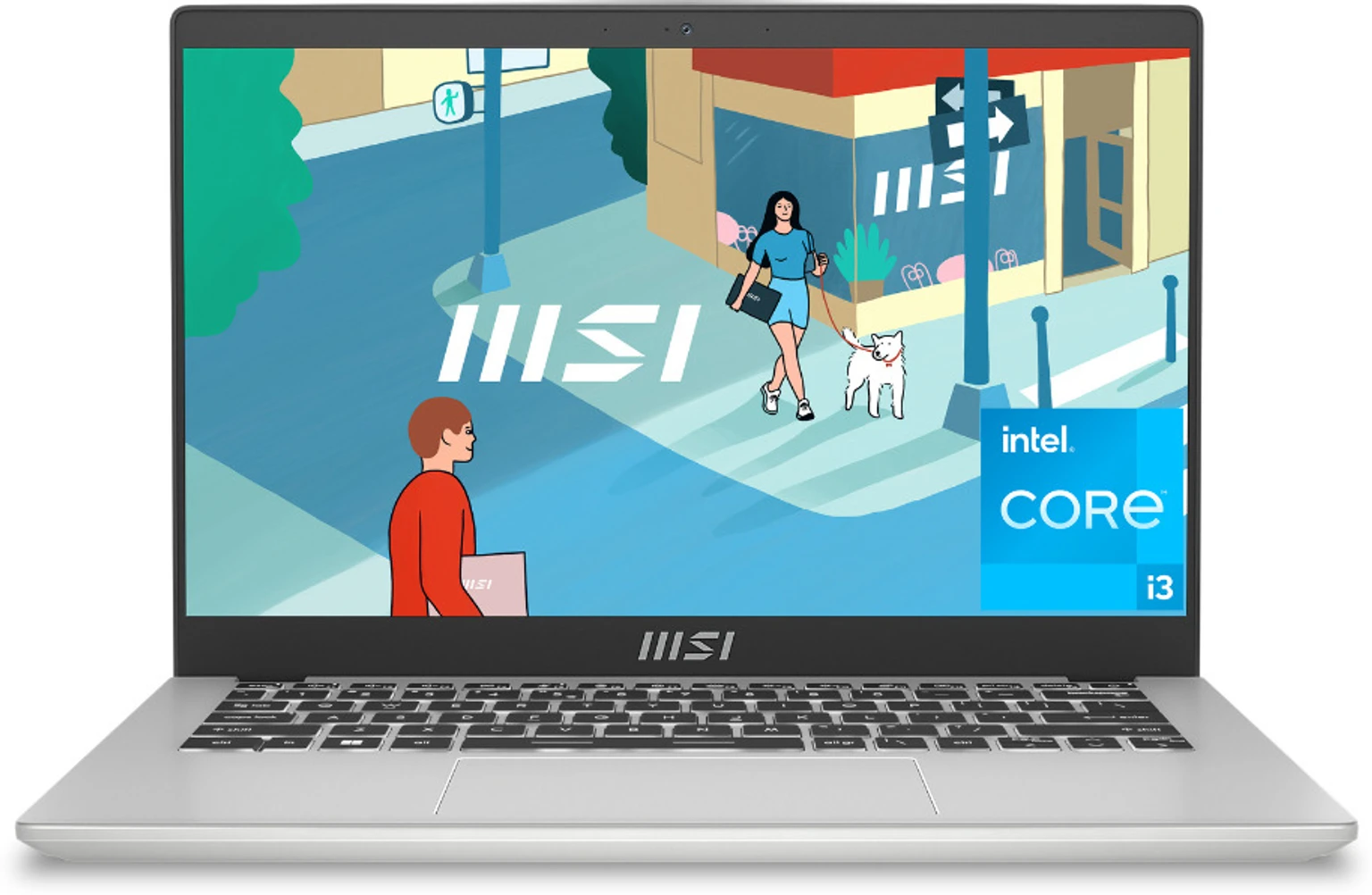 MSI Modern 14 Intel Core i3 13th Gen 1315U - (16 GB/512 GB SSD/Windows 11 Home) Modern 14 C13M-1424IN Thin and Light Laptop (14 Inch, Urban Silver, 1.4 Kg, With MS Office)