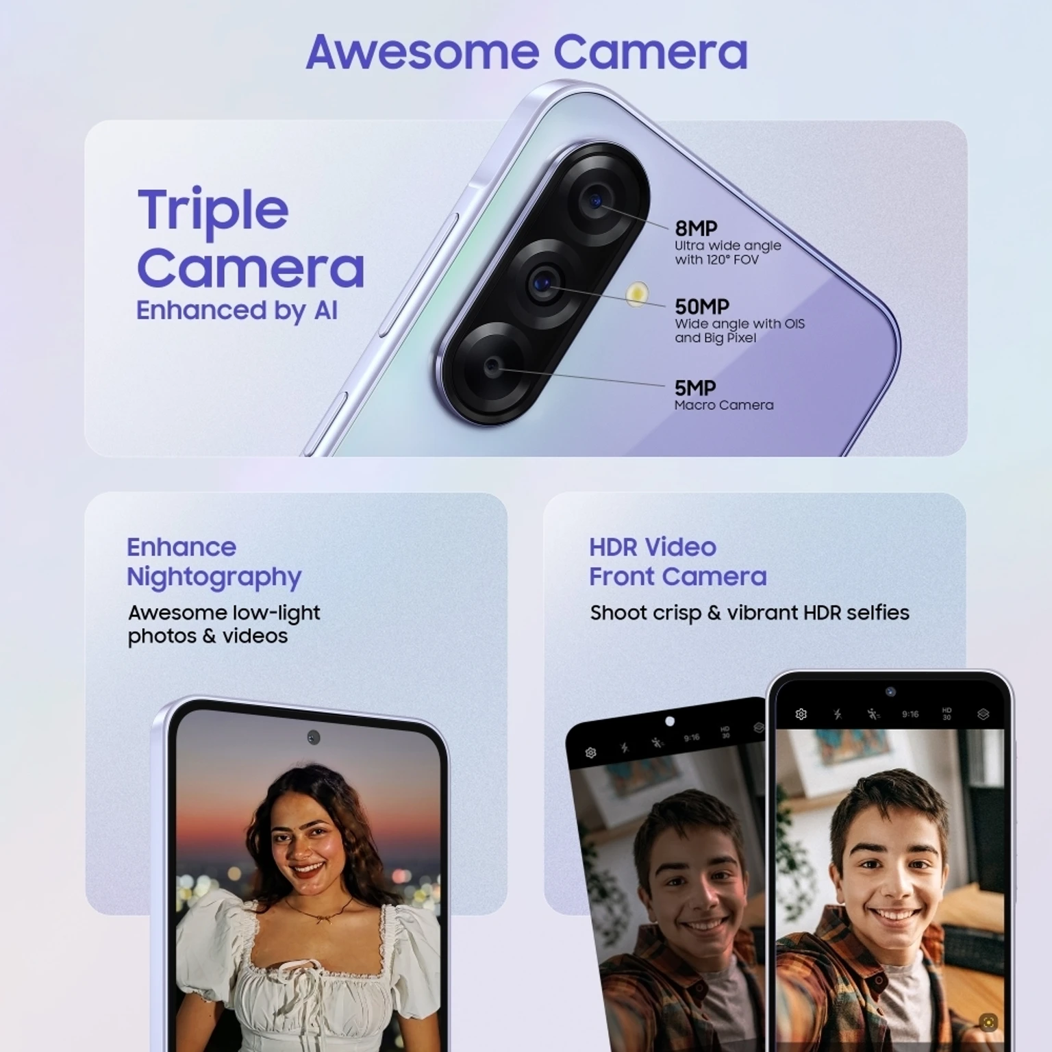 Samsung Galaxy A36 5G (Awesome Lavender, 128 GB) (8 GB RAM)