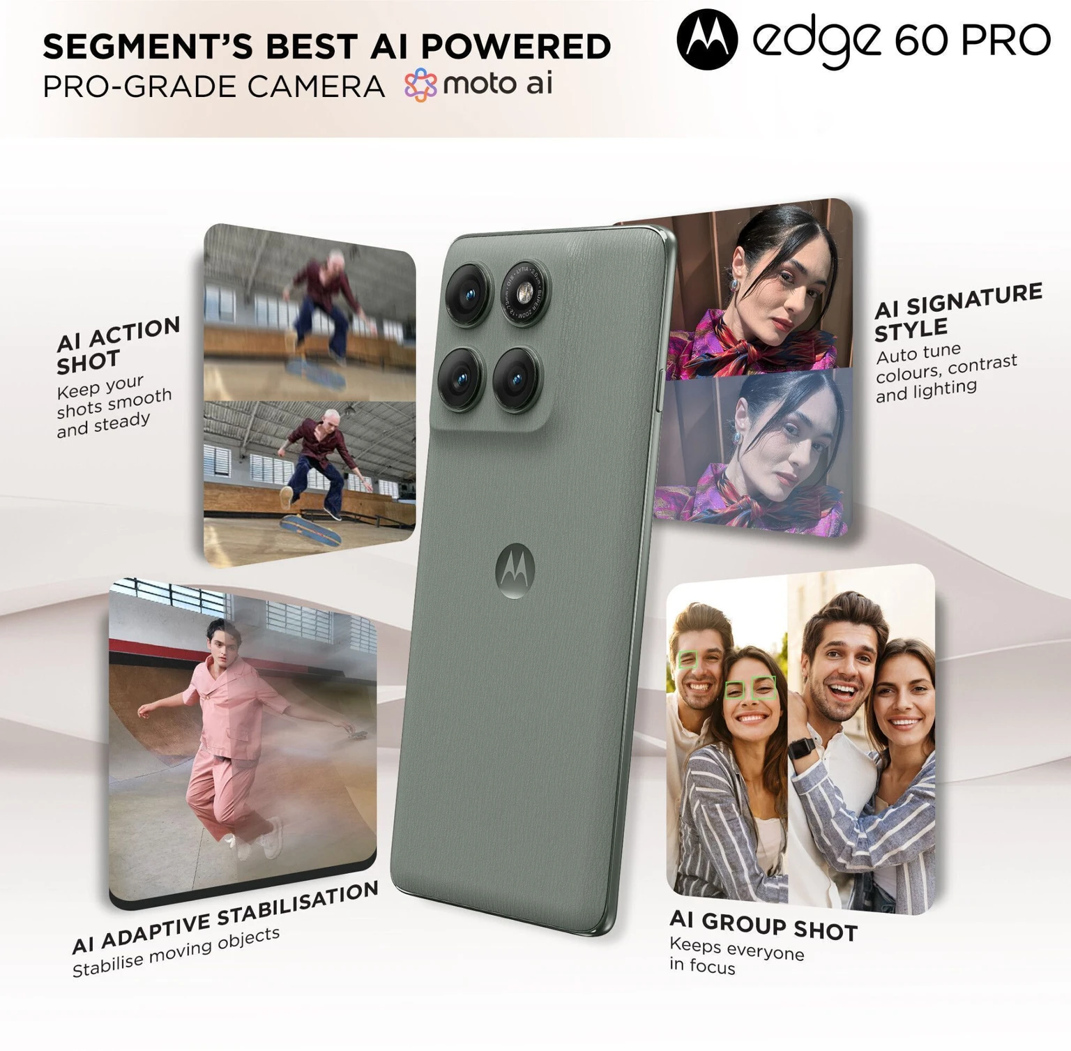 Motorola Edge 60 Pro 5G (Pantone Shadow, 8GB RAM, 256GB Storage)