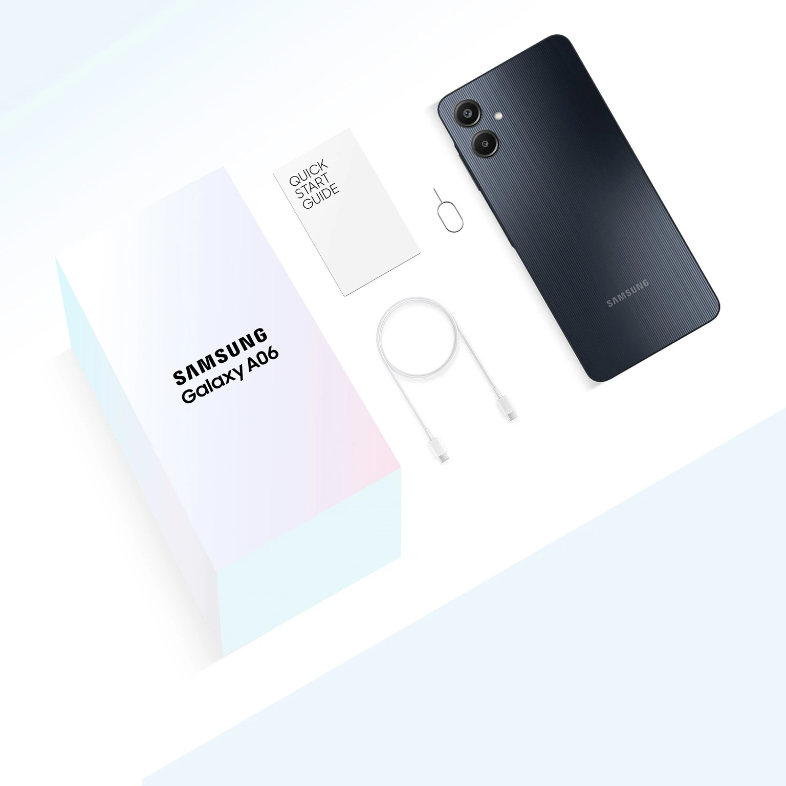 Samsung Galaxy A06 5G Light Gray 4GB RAM 64GB ROM with 6.7 inch HD Plus 90Hz Display, 50MP Dual Camera, 8MP Front Camera, MTK D6300 Processor, 5000mAh Battery, Side Fingerprint, One UI 7.0