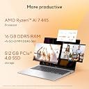 ASUS Vivobook 16 (2026), AMD Ryzen AI 7 445, AMD Radeon iGPU, 16GB RAM, 512GB SSD, FHD+, 16", (40 cm), Windows 11, M365 Basic(1 Year)* Office 2024, Cool Silver, 1.88 kg, M1607GA-MB029WS, Co-Pilot+ PC